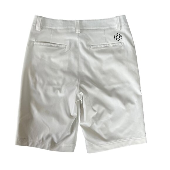 Puma Golf Bermuda Shorts Womens Size W28 White Zip Front Lightweight Pockets - Picture 2 of 13